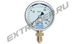 Manometer 160 bar Reinhardt Technik 30135600, 90220580, 95004742 for the hydraulic station, glycerin-filled