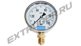 Manometer 100 bar LUX für Filter, mit Glyzerin gefüllt