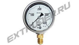 Manometer 400 bar Lisec 00003857, mit Glyzerin gefüllt