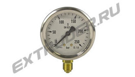 Manometer 250 bar Reinhardt Technik 95000829 für das Hydraulikaggregat, mit Glyzerin gefüllt